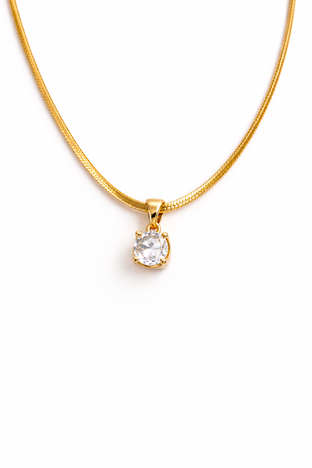 Classic Solitaire Pendant Necklace