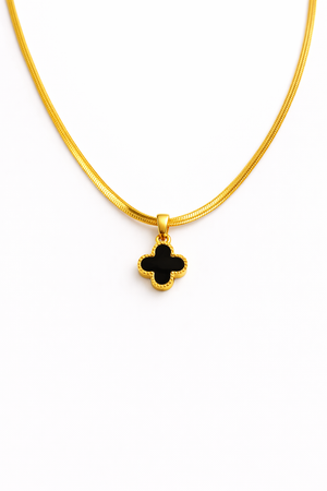 Black Clover Pendant Necklace
